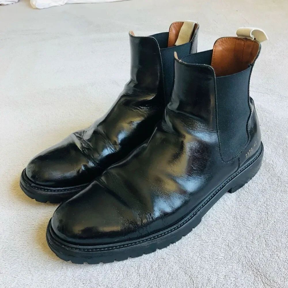 Common Projects Full Napa Leather Chelsea Mens Ankle Boot